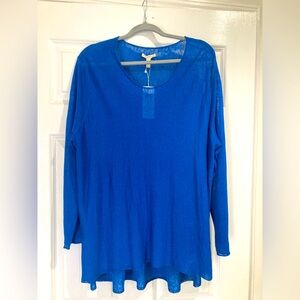 Eileen Fisher Vibrant Blue Long Sleeve Tunic
